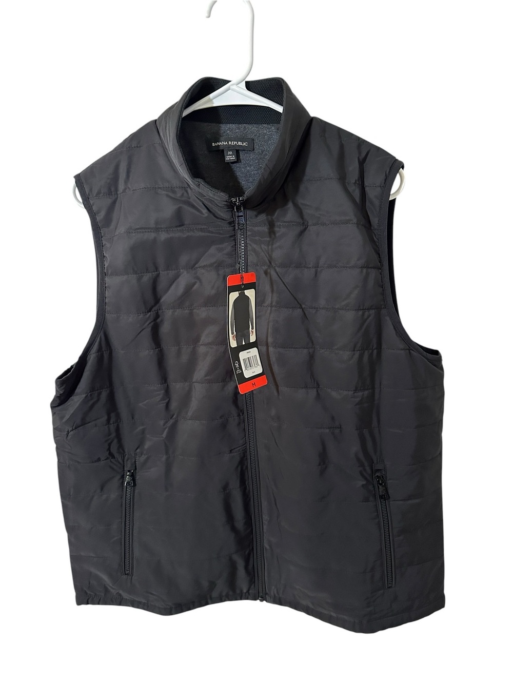 NWT Banana Republic Black Quilted Lightweight Men's Vest Size Medium